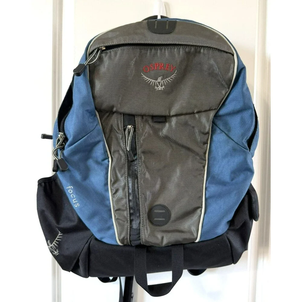 Osprey Focus Backpack Blue Black And Gray Large 20